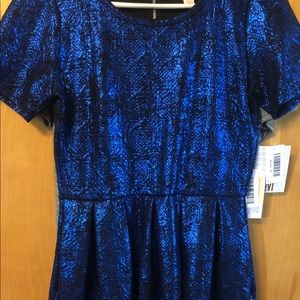 Lularoe Blue Elegant Amelia